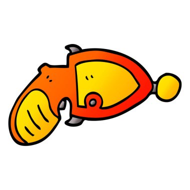 vektör degrade illüstrasyon karikatür ışın silahı