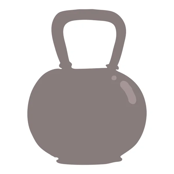 Egale Kleur Illustratie Van Kettle Bell Gewicht — Stockvector