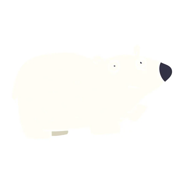 Dibujos Animados Doodle Polar Bear — Vector de stock