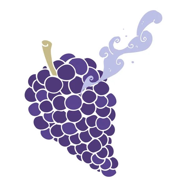 Flat Color Illustration Grapes — Stock Vector