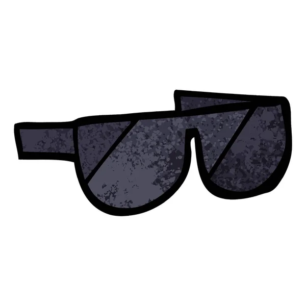 Grunge Texturierte Illustration Cartoon Sonnenbrille — Stockvektor