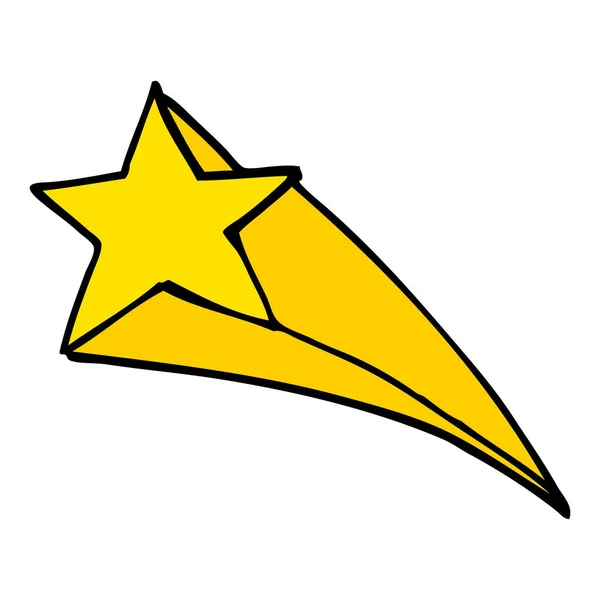 Zeichentrick Doodle Shootingstar — Stockvektor