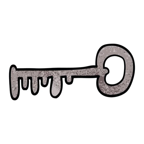 Мультфильм Каракули Металлический Ключ — стоковый вектор