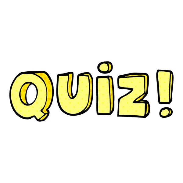 Cartoon Doodle Woord Quiz — Stockvector