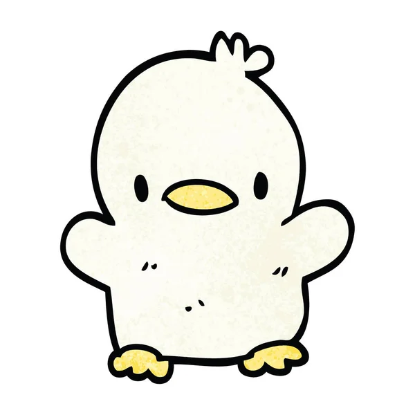 Desenho Animado Doodle Bebê Pato — Vetor de Stock