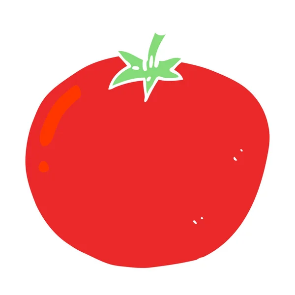 Flachfarbige Illustration Der Tomate — Stockvektor