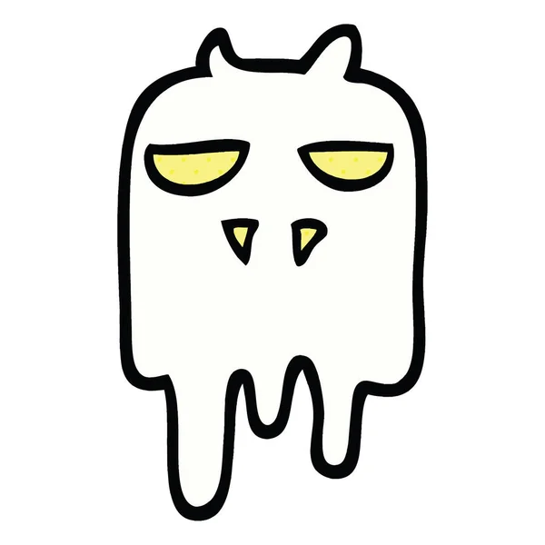 Cómic Estilo Dibujos Animados Fantasma Espeluznante — Vector de stock