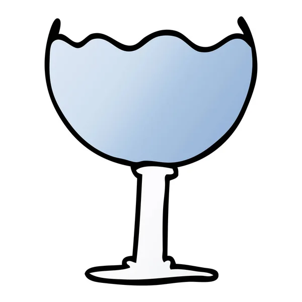 Dessin Animé Doodle Verre Boisson — Image vectorielle