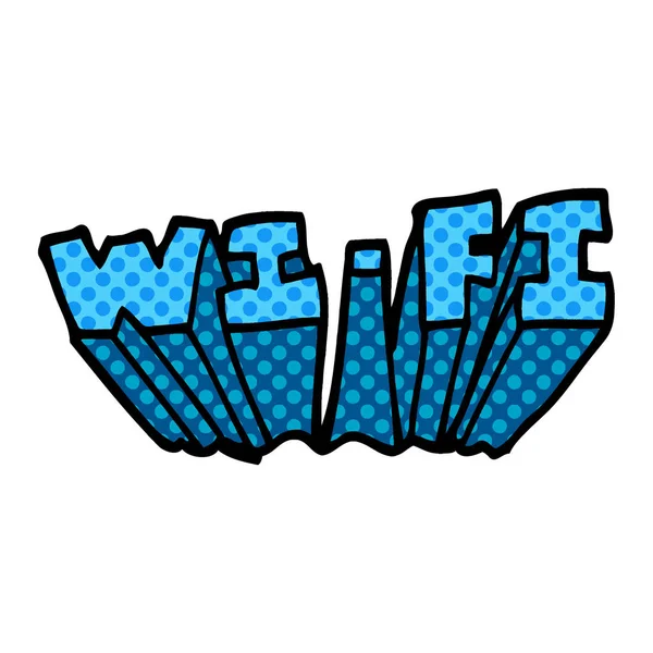 çizgi film doodle wifi yazı