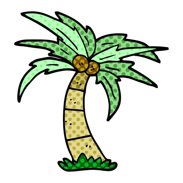 Cartoon Doodle Palm Tree — Stock vektor