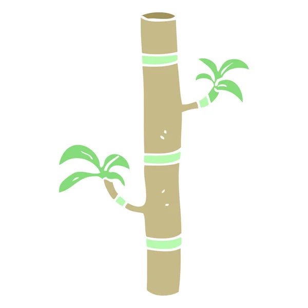 Flat Color Illustration Bamboo — Stock Vector