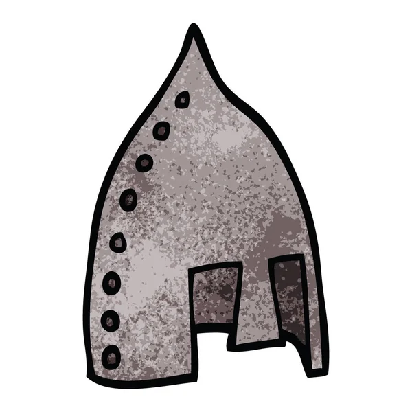 Dessin Animé Doodle Casque Viking — Image vectorielle