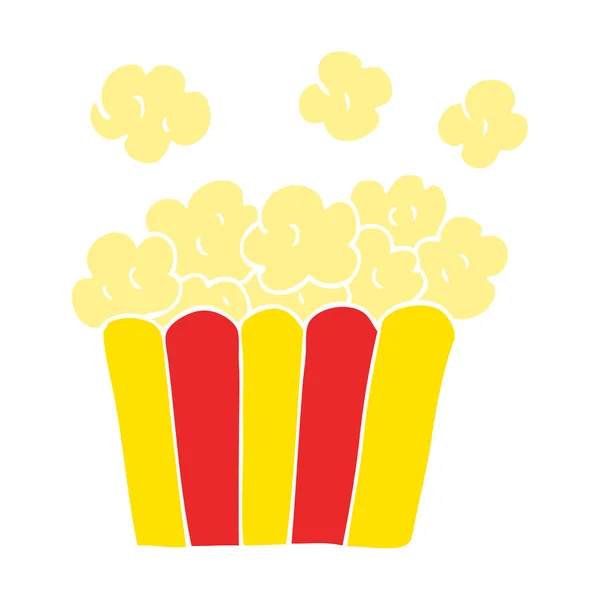 Dibujos Animados Doodle Cine Palomitas Maíz — Vector de stock