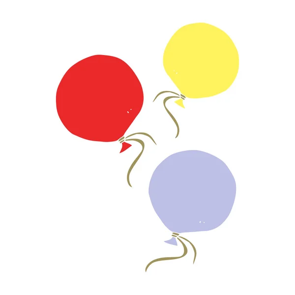 Illustration Couleur Plate Des Ballons — Image vectorielle