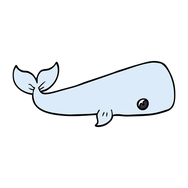 动画片涂鸦海鲸 — 图库矢量图片