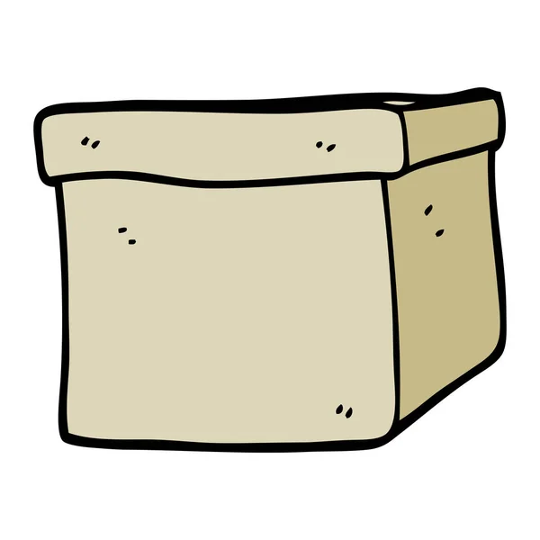 Dibujado Mano Doodle Estilo Caja Cartón Dibujos Animados — Vector de stock