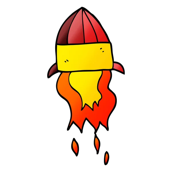 Kreslený Doodle Startu Rakety — Stockový vektor