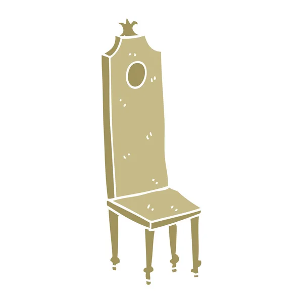 豪華な椅子のフラット カラー イラスト — ストックベクタ