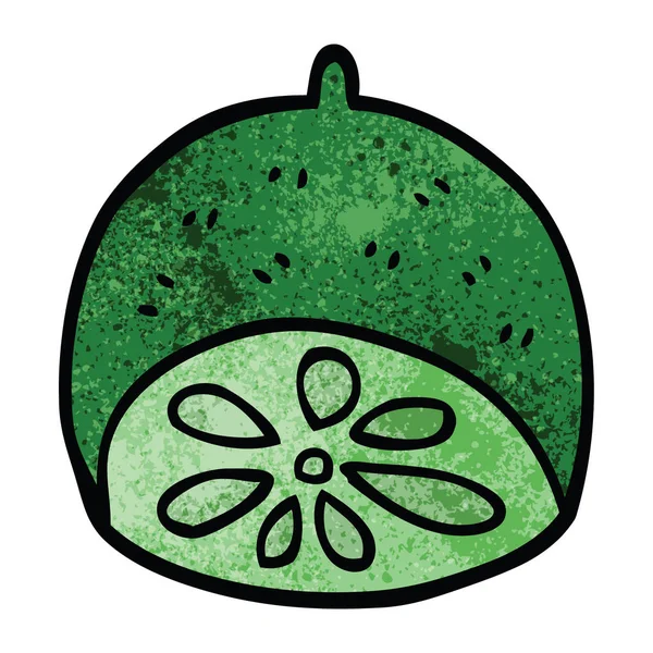 Dibujos Animados Garabato Lima Fruta — Archivo Imágenes Vectoriales