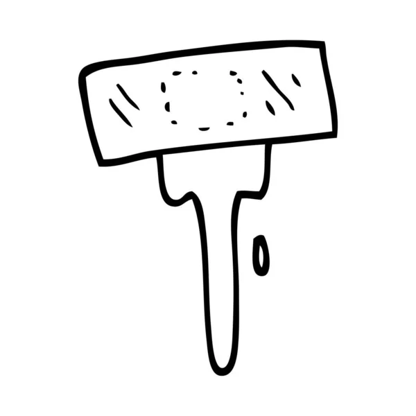 Line Drawing Cartoon Medical Sticking Plaster — Stock Vector