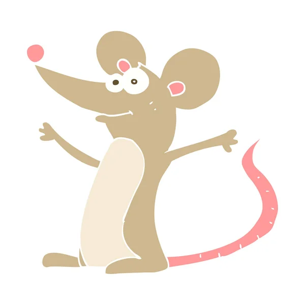 マウスのフラット カラー イラスト — ストックベクタ