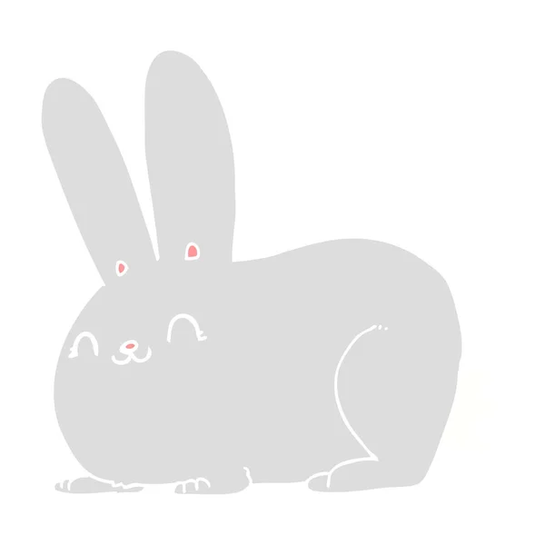 Plat Couleur Style Dessin Animé Lapin — Image vectorielle