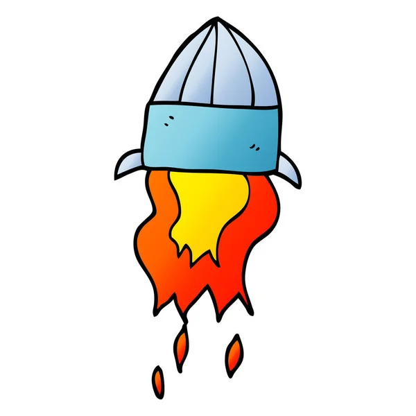 动画片涂鸦火箭发射 — 图库矢量图片