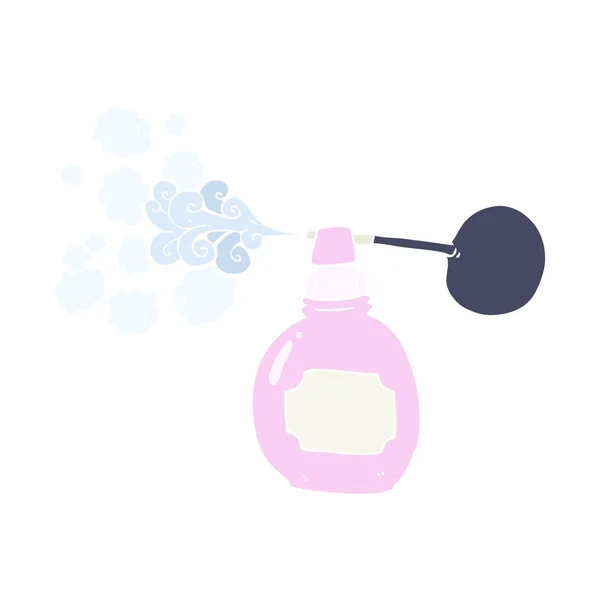 Flat Color Illustration Perfume Bottle — Stock Vector