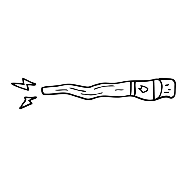 Kreslení Čar Kreslených Kouzelná Hůlka — Stockový vektor