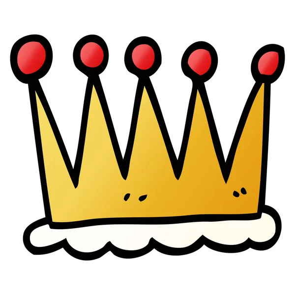 Enkla Cartoon Doodle Crown — Stock vektor