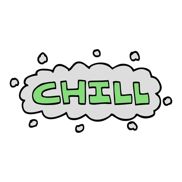 Cartoon Doodle Chill Teken — Stockvector