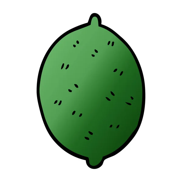 Cartoon Doodle Frutta Lime — Vettoriale Stock