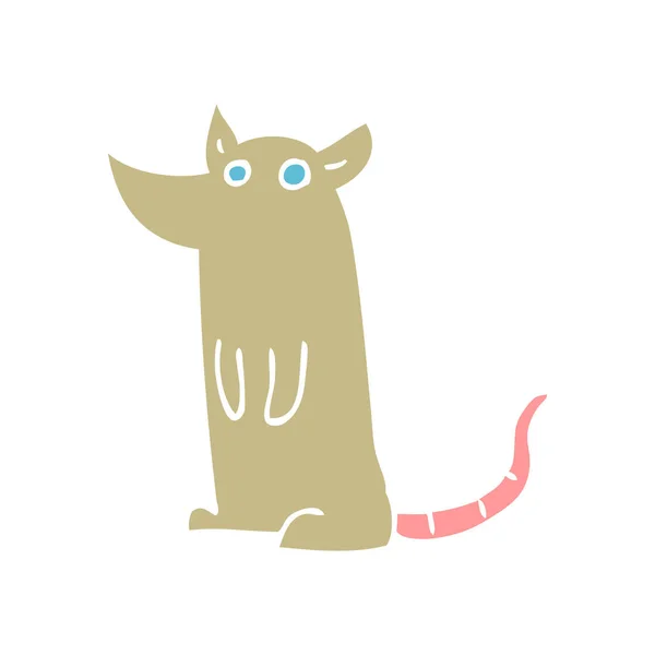 Illustration Couleur Plate Souris — Image vectorielle