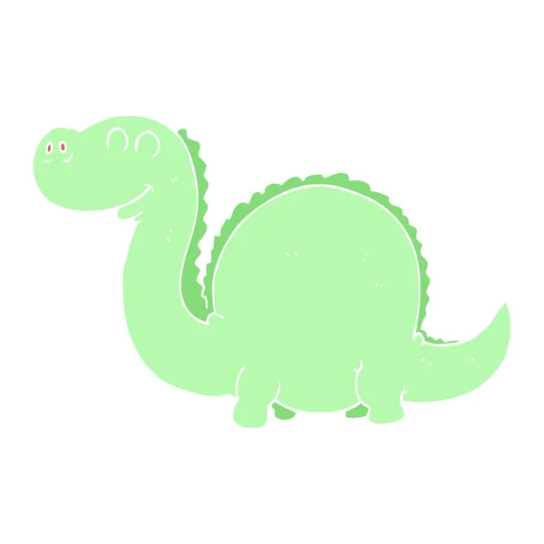 Illustration Couleur Plate Dinosaure — Image vectorielle