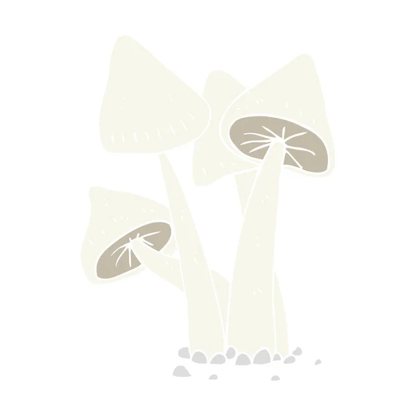 Ilustração Cor Plana Cogumelos — Vetor de Stock