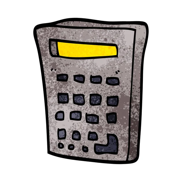 Cartoon Doodle Elektronischer Taschenrechner — Stockvektor