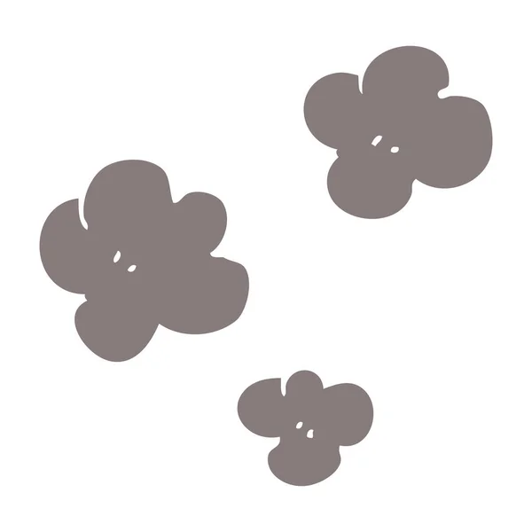 Flat Color Illustration Smoke Cloud Symbol — Stock Vector