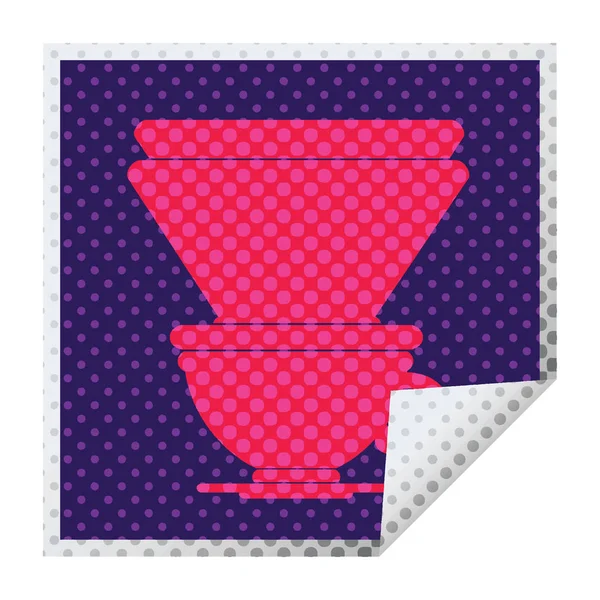 Etiket soyma kahve filtre Kupası Meydanı