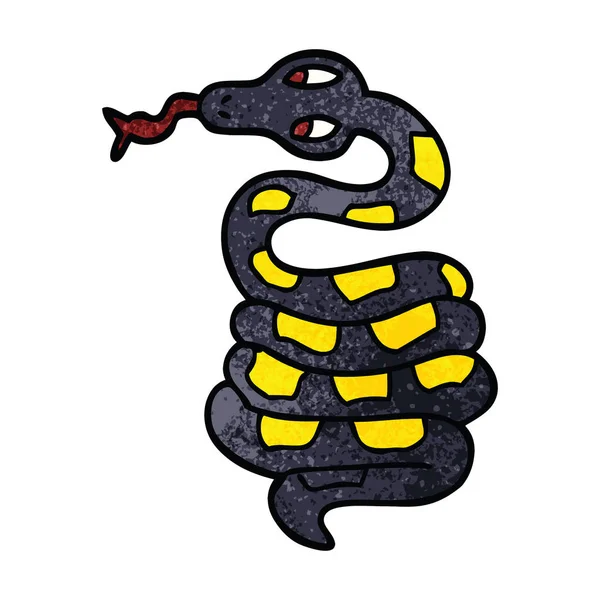 Dessin Animé Serpent Venimeux Gribouille — Image vectorielle