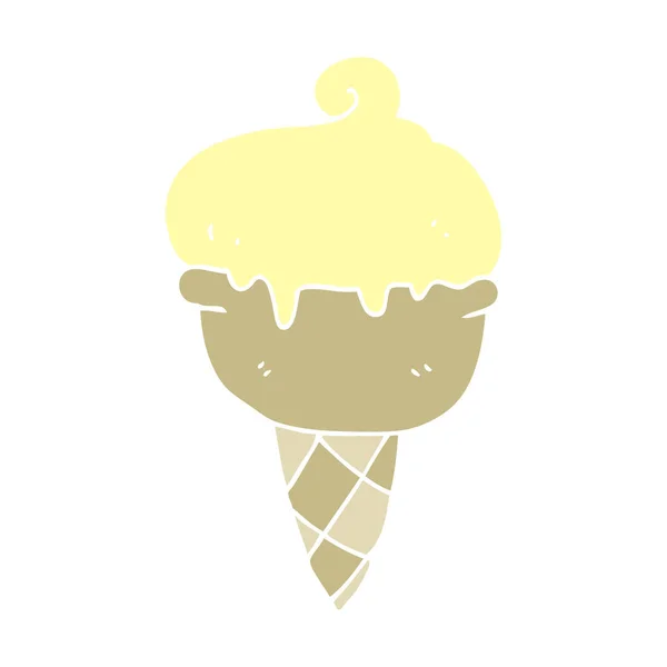 Ilustración Color Plano Helado — Vector de stock