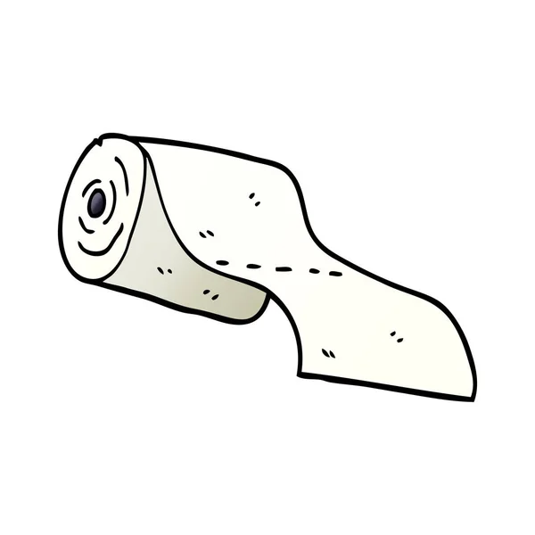 Toilet Gulung Doodle Kartun - Stok Vektor