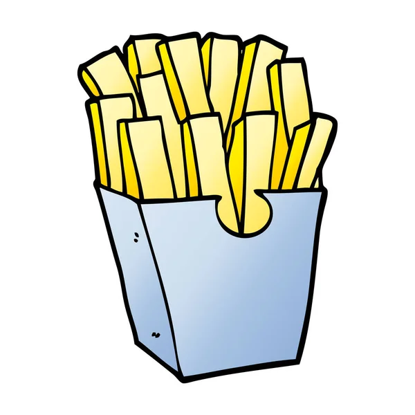 Cartoon Doodle Pommes Frites Vektor Illustration — Stockvektor