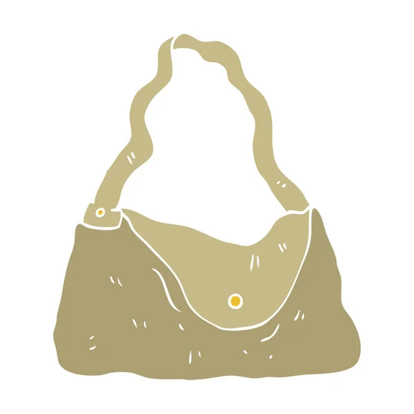 Flat Color Illustration Handbag — Stock Vector