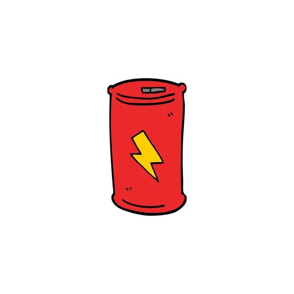 Cartoon Doodle Elektrische Batterij — Stockvector