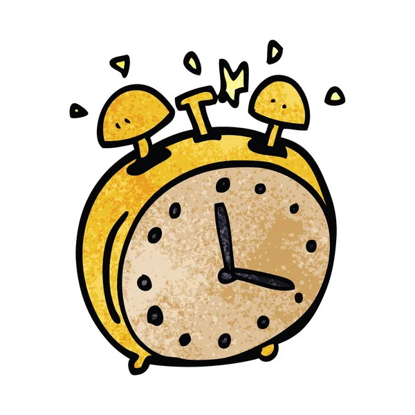 Horloge Dessin Animé Doodle Alram — Image vectorielle