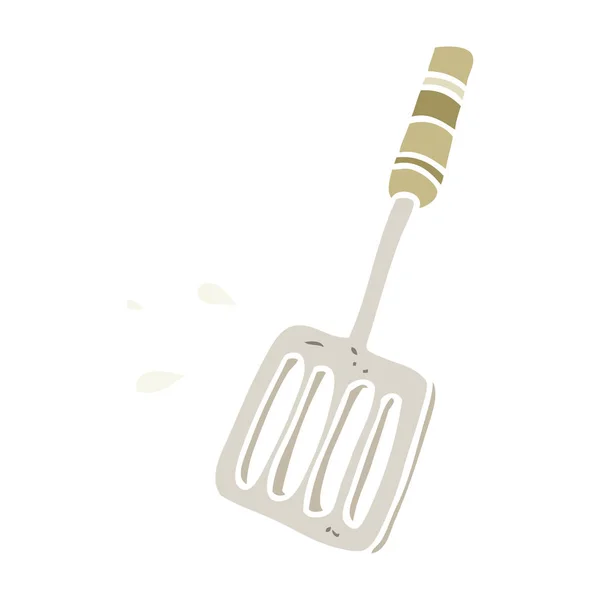 Flat Color Style Cartoon Kitchen Spatula — Stock Vector