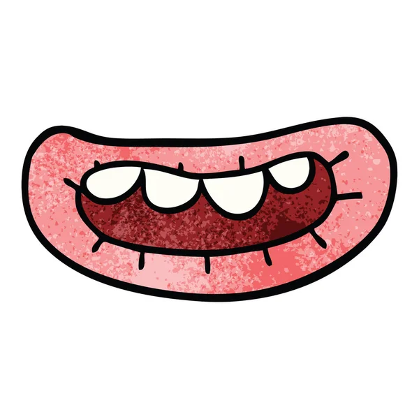 Cartoon Doodle Mouth Vector Illustration — Stock Vector