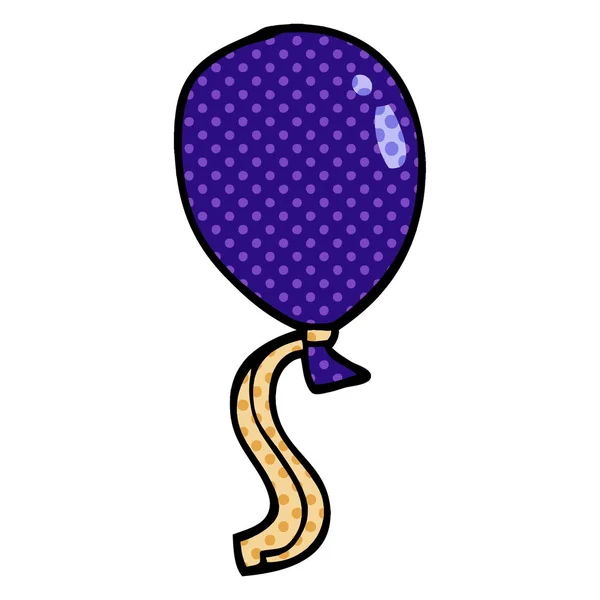 Ballon Doodle Dessin Animé Avec Ficelle — Image vectorielle