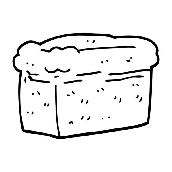 Linha Desenho Cartoon Pão — Vetor de Stock