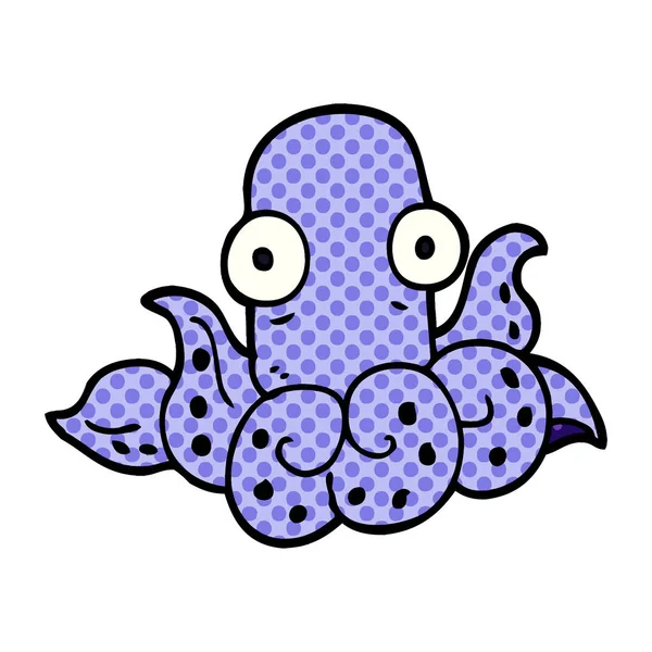 卡通涂鸦滑稽章鱼 — 图库矢量图片